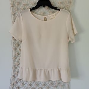 Off white peplum top
